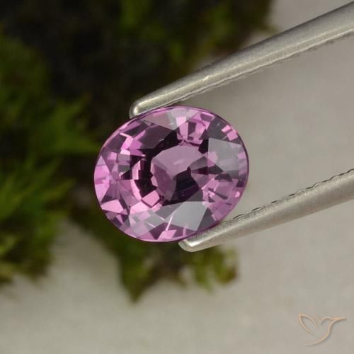 1.09ct 天然 ピンクがかったパープル スピネル, 楕円形, VVS-VS
