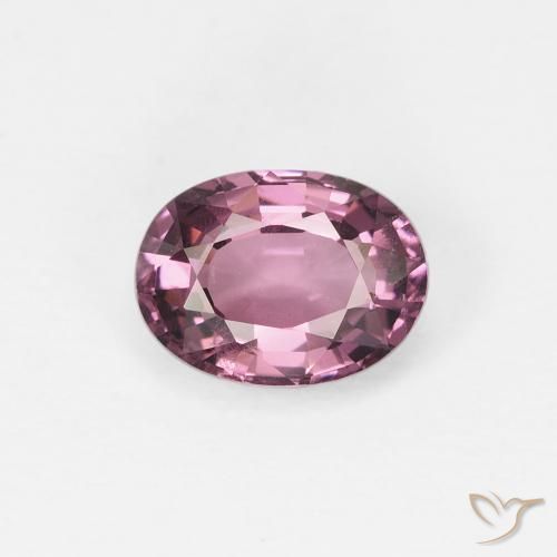 1.02ct 天然 赤みがかったパープル スピネル, 楕円形, VS