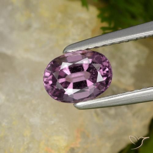 1.05ct 天然 ダークパープルモーブ スピネル, 楕円形, VS-SI