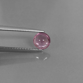 0.75カラットの天然紫がかったピンクスピネル（5.69 mm・ラウンドカット）