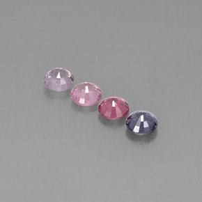 カラットの天然マルチカラースピネル（5.11 mm・ラウンドカット）
