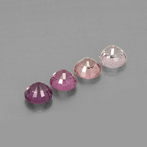 カラットの天然マルチカラースピネル（5.01 mm・ラウンドカット）