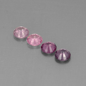 カラットの天然マルチカラースピネル（4.98 mm・ラウンドカット）