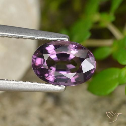 1.11ct 天然 ダークパープル スピネル, 楕円形, VS