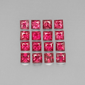 カラットの天然レッドスピネル（3.1×3.1 mm・四角）