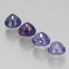 カラットの天然マルチカラースピネル（4.24 mm・ラウンドカット）