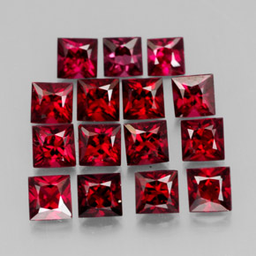 カラットの天然レッドスピネル（3.5×3.5 mm・四角）