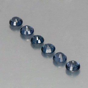 カラットの天然ブルースピネル（3.56 mm・ラウンドカット）