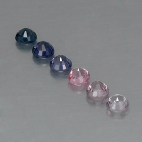 カラットの天然マルチカラースピネル（3.88 mm・ラウンドカット）