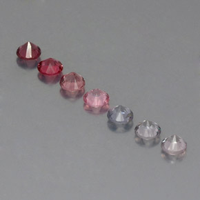 カラットの天然マルチカラースピネル（3.22 mm・ラウンドカット）