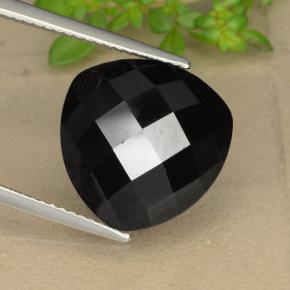 11.29カラットの天然黒スピネル（14.2×13.9 mm・トリリアント）