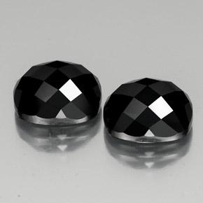 15.09カラットの天然黒スピネル（12×10.1 mm・クッションカット）