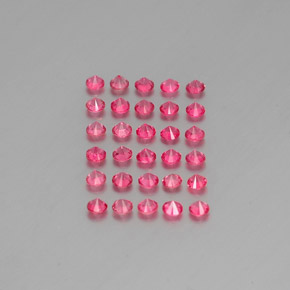 カラットの天然ピンクレッドスピネル（2.67 mm・ラウンドカット）