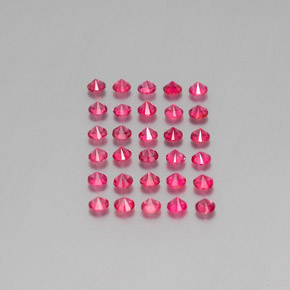 カラットの天然ピンクレッドスピネル（2.67 mm・ラウンドカット）