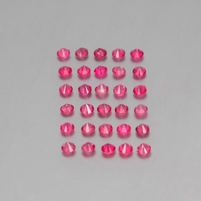 カラットの天然ピンクレッドスピネル（2.68 mm・ラウンドカット）