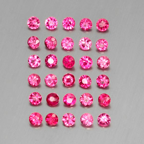 カラットの天然ピンクレッドスピネル（2.70 mm・ラウンドカット）