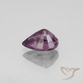 1.36カラットの天然ダークパープルスピネル、洋梨の形、VS