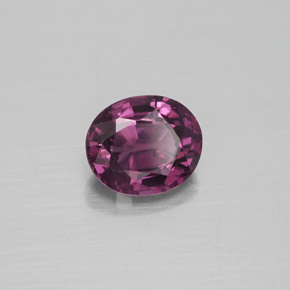 1.00カラットの天然バイオレットローズスピネル（6.6×5.6 mm・オーバルカット）