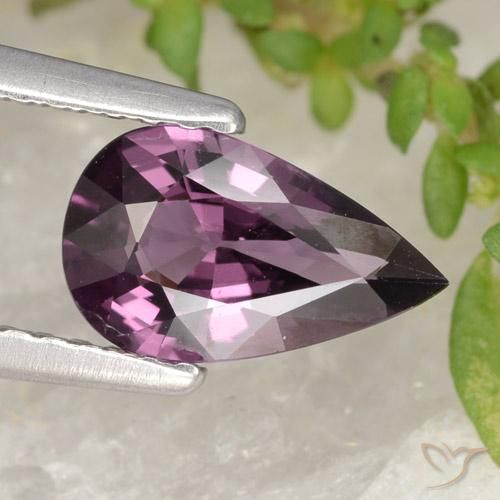 1.06ct 天然 ディープパープル スピネル, 洋梨の形, VVS