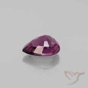 1.29カラットの天然ダークパープルスピネル（7.6×6 mm・洋梨の形）