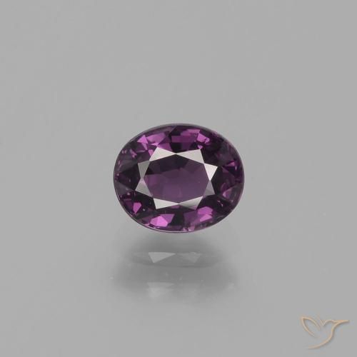 0.89ct 天然 ミディアムダークパープル スピネル, 楕円形, VVS