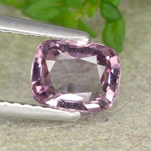 1.39ct 天然 グレーパープル スピネル, クッション, VVS-VS