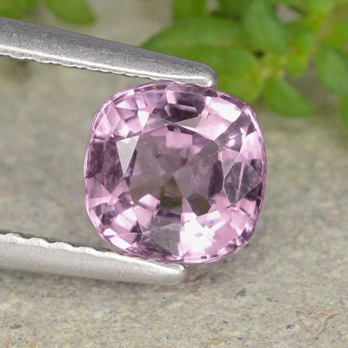 1.11ct 天然 ピンクがかった紫 スピネル, クッション, VVS-VS