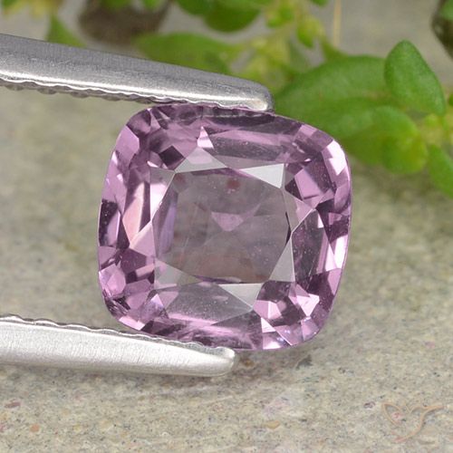 1.21ct 天然 ピンクがかった紫 スピネル, クッション, VS