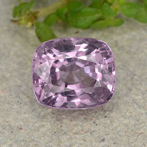 1.45ct 天然 薄いグレーがかったバイオレット スピネル, クッション, VS