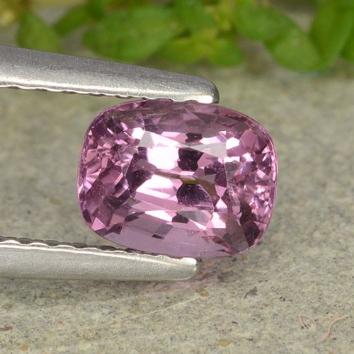 0.98ct 天然 ライトパープル スピネル, クッション, VVS-VS