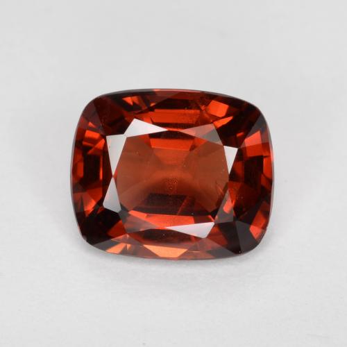 1.15カラットの天然ディープレッドスピネル（6.8×5.7 mm・クッションカット）