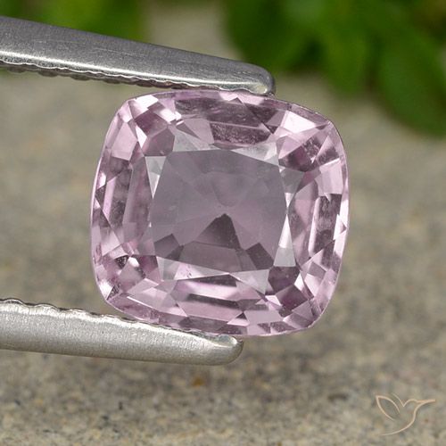 1.39ct 天然 非常に薄いピンクがかった紫 スピネル, クッション, VS