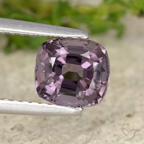 1.45ct 天然 ダークパープル スピネル, クッション, VVS