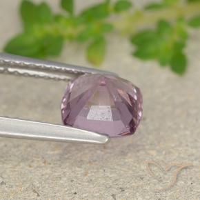 1.58カラットの天然薄いピンクがかった紫スピネル、クッション、VVS