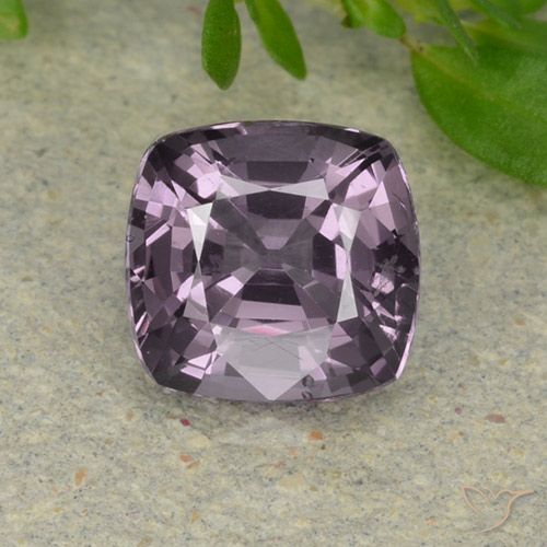 1.39ct 天然 ミディアムパープルグレー スピネル, クッション, VS