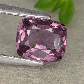 1.27カラットの天然ライトパープルスピネル、クッションカット、VS