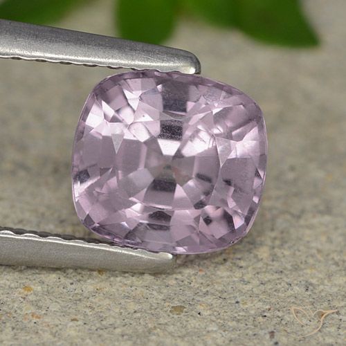 1.46ct 天然 グレーピンクがかった紫 スピネル, クッション, VVS