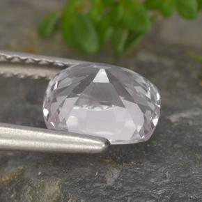 1.57カラットの天然紫がかったピンクホワイトスピネル（7.1×6.1 mm・クッションカット）