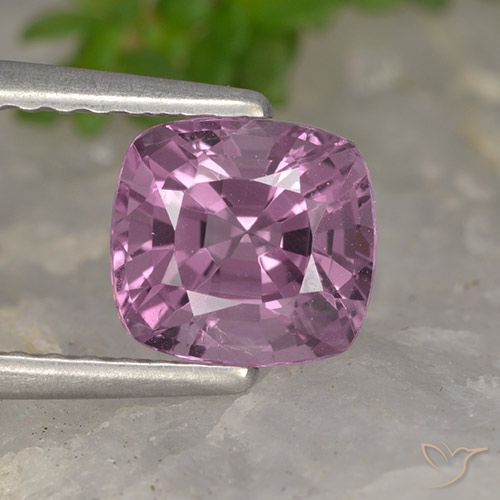 1.25ct 天然 ミディアムパープル スピネル, クッション, VVS