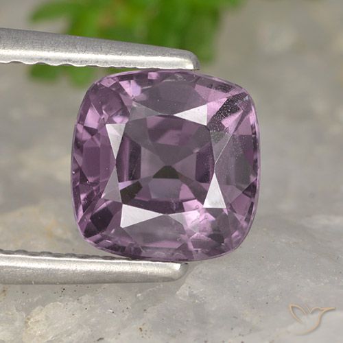 1.43ct 天然 ミディアムパープル スピネル, クッション, VS