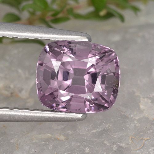 1.43ct 天然 薄いグレープパープルピンク スピネル, クッション, VVS