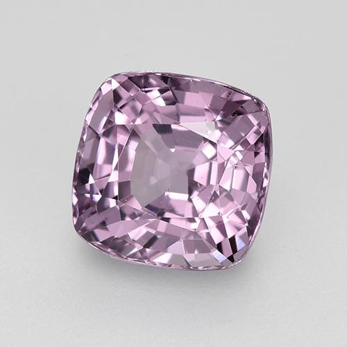 1.59カラットの天然薄いグレープパープルスピネル（6.4×6.3 mm・クッションカット）