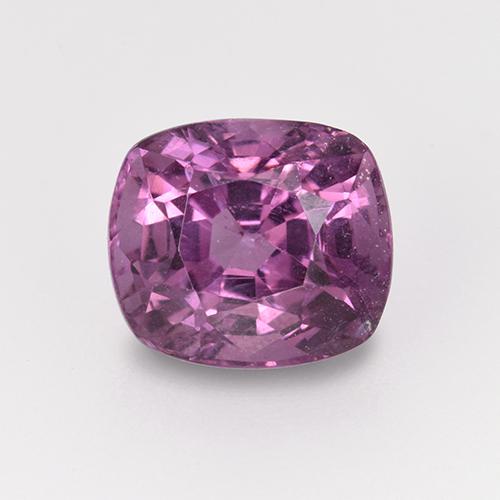 1.27カラットの天然ミディアム薄いパープルスピネル（6.5×5.7 mm・クッションカット）