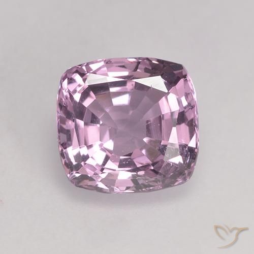 1.59ct 天然 非常に薄いピンクがかった紫 スピネル, クッション, VVS-VS