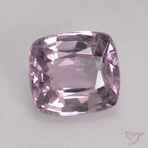 1.61ct 天然 薄いグレープパープルピンク スピネル, クッション, VS
