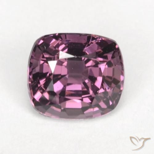 1.42ct 天然 ミディアムダークパープル スピネル, クッション, VVS-VS