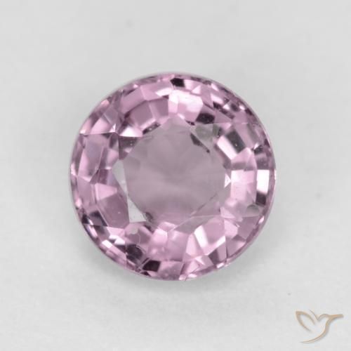 0.58ct 天然 非常に薄いピンクがかった紫 スピネル, ラウンド, VVS