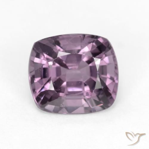 1.34ct 天然 薄いグレープパープル スピネル, クッション, VS