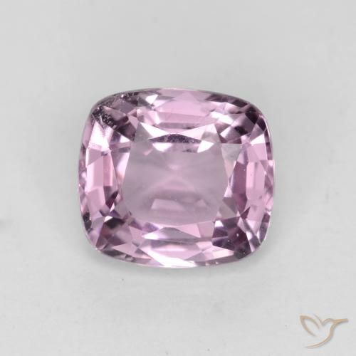 1.13ct 天然 非常に薄いピンクがかった紫 スピネル, クッション, VS