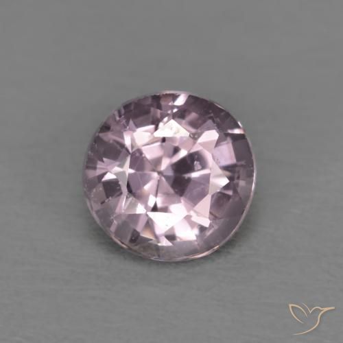0.55ct 天然 薄いグレーがかったパープル スピネル, ラウンド, VVS-VS